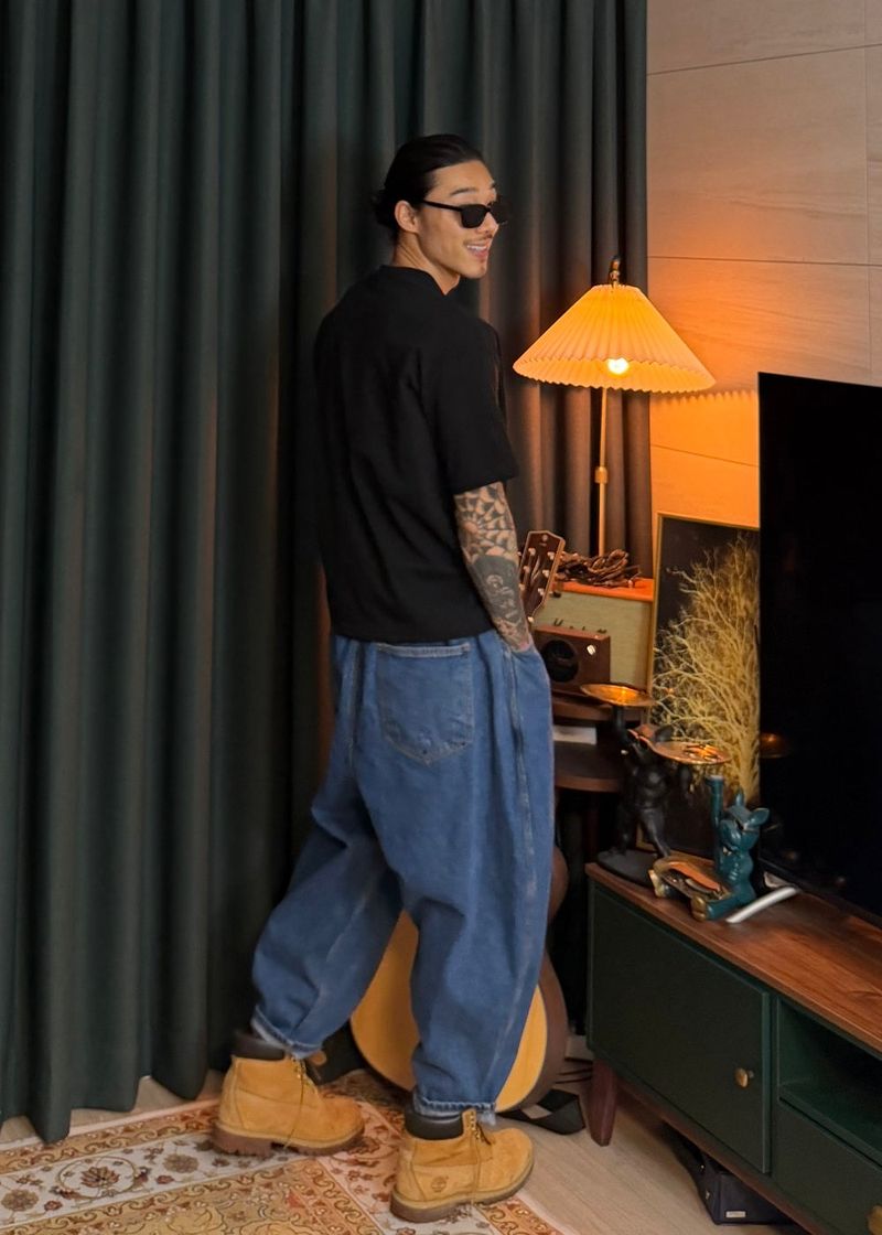 Denim Balloon Baggy Pants 2COLOR