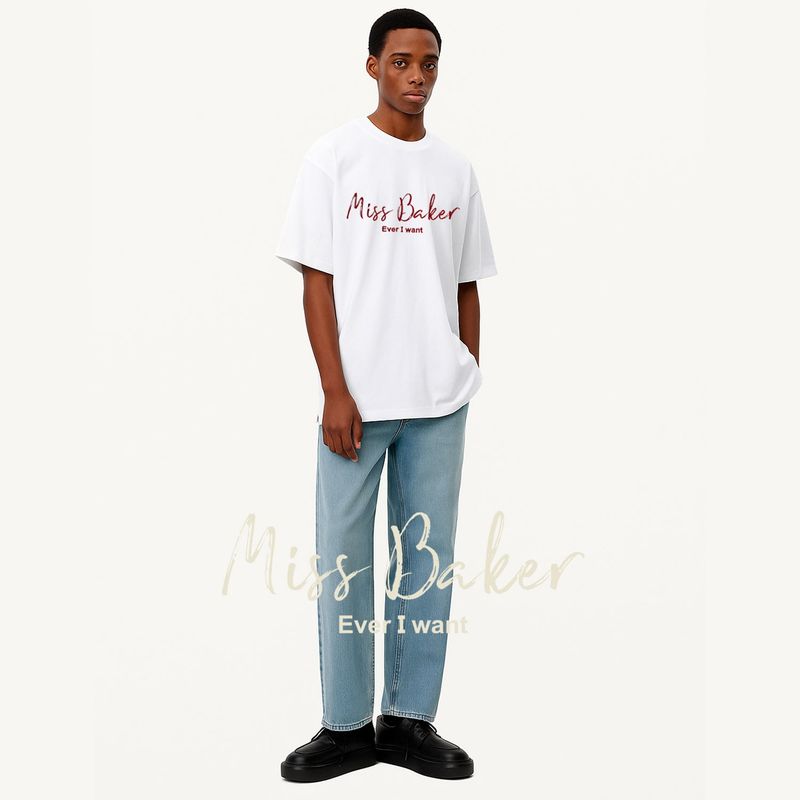 Miss Baker（ミスベイカー）の「Miss Baker エンボニードルTシャツ ホワイト(MAN)（トップス）」