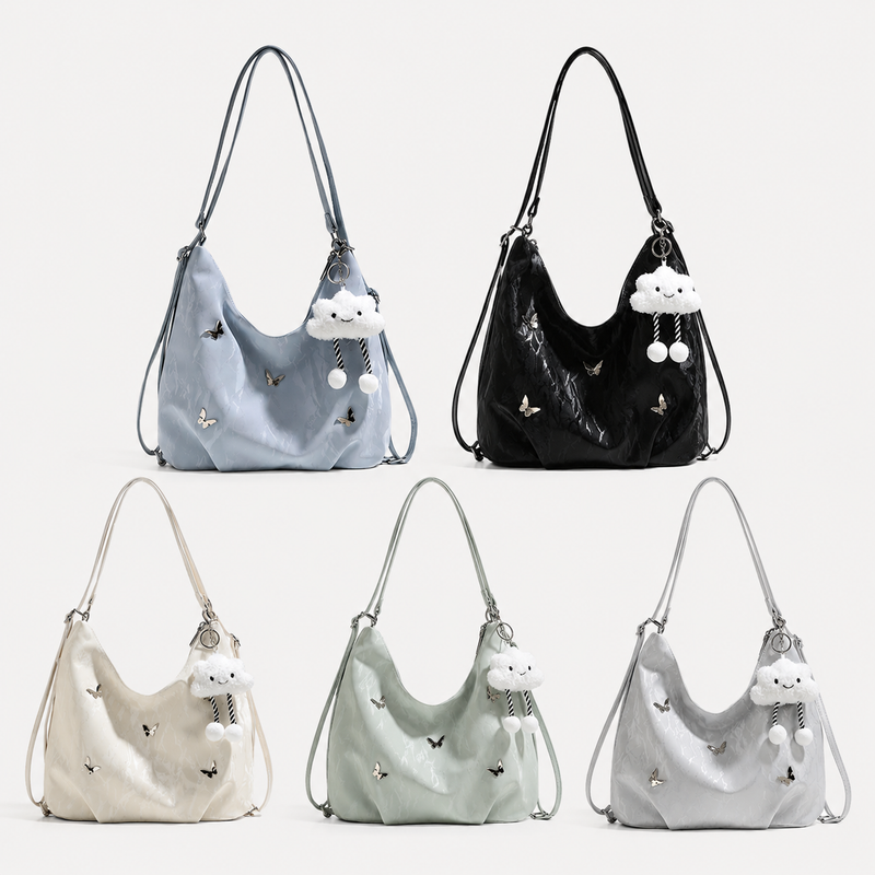 La mode MAQI(ラ モード マキ)の「Cloud Doll Keyring Included Buttefly Plated Ribbon Balletcore bag(Bags)」