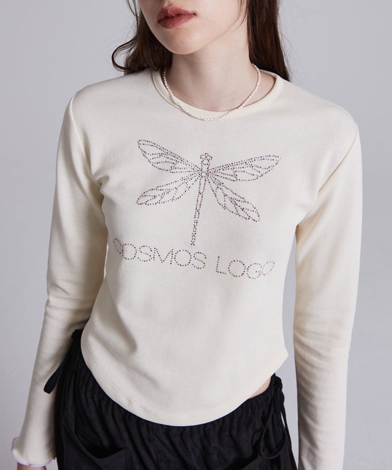 BLING T-SHIRT IN CREAM
