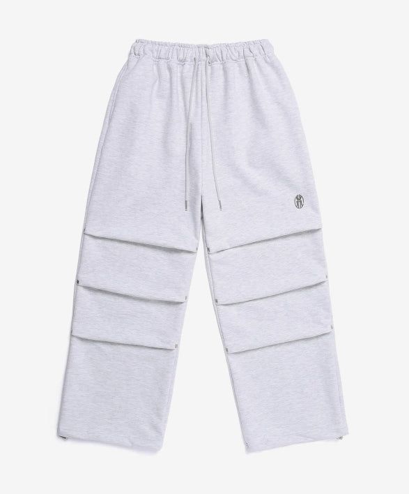 METAL THUNDER LOGO THREE LINE PARACHUTE PANTS