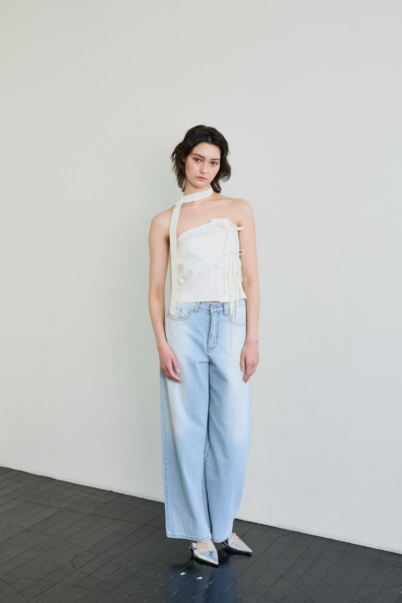 ELFIN SCARF TOP / BEIGE