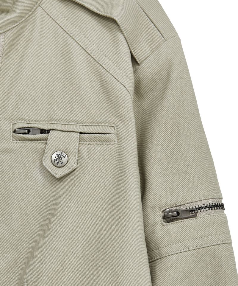 2 zip jacket (beige)