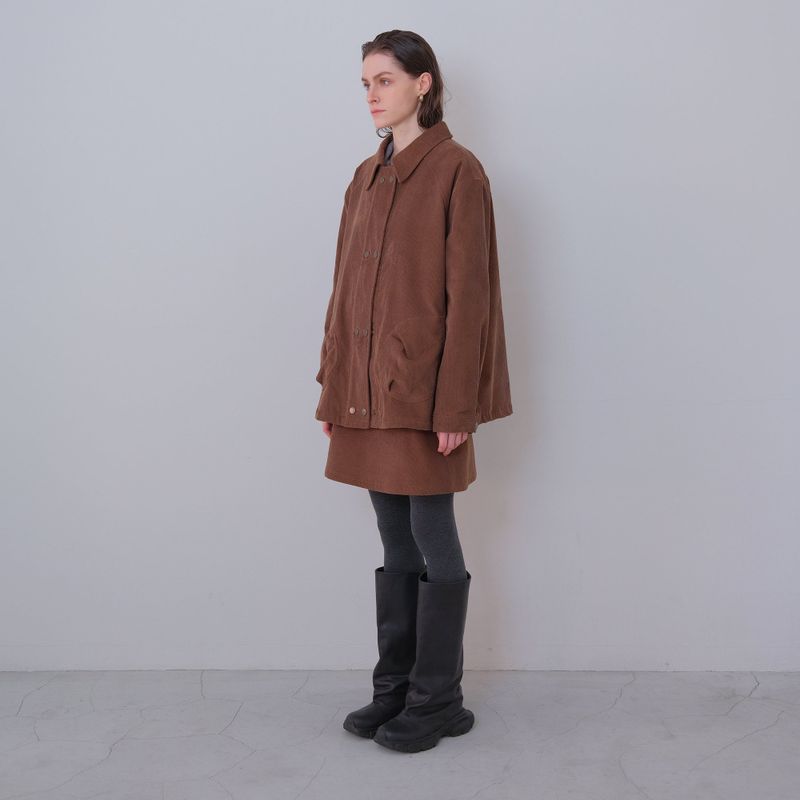 Brown Corduroy Double Button Jacket