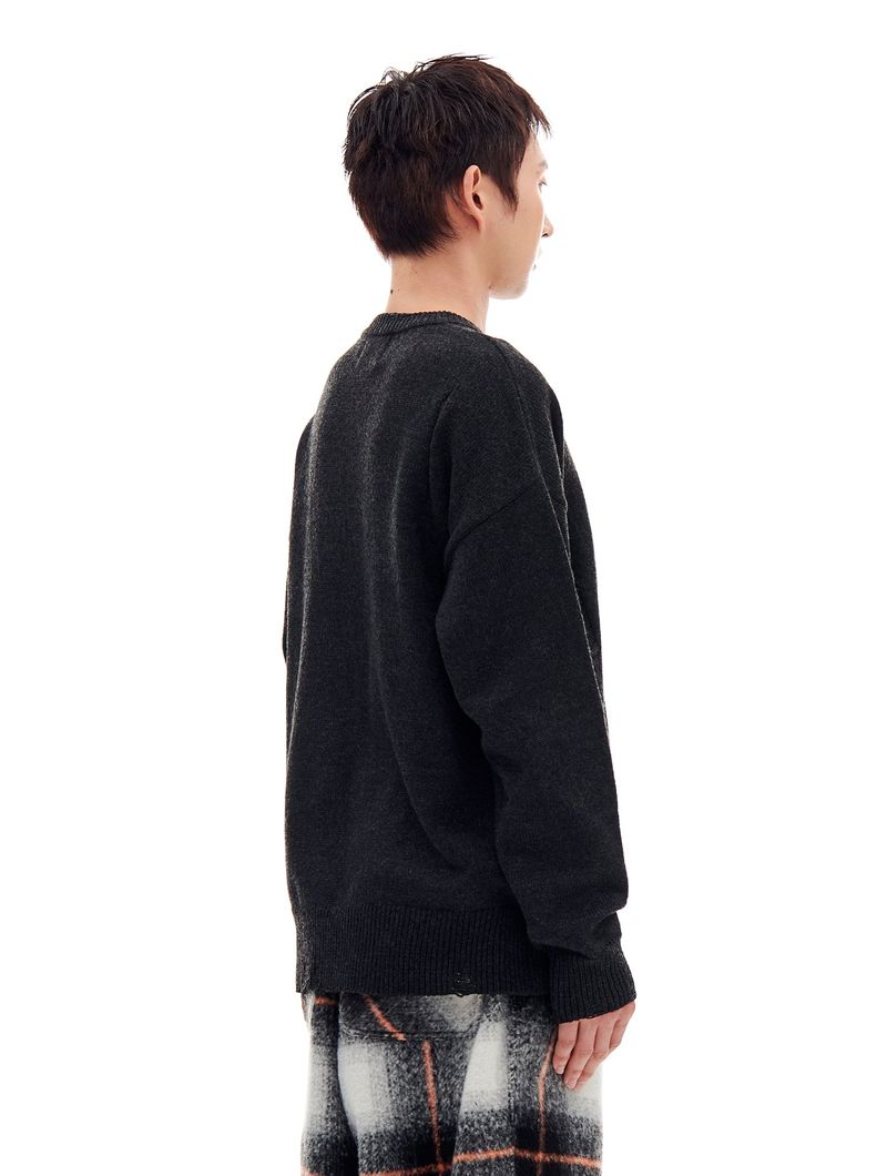 DAMAGED KNIT (CHARCOAL)