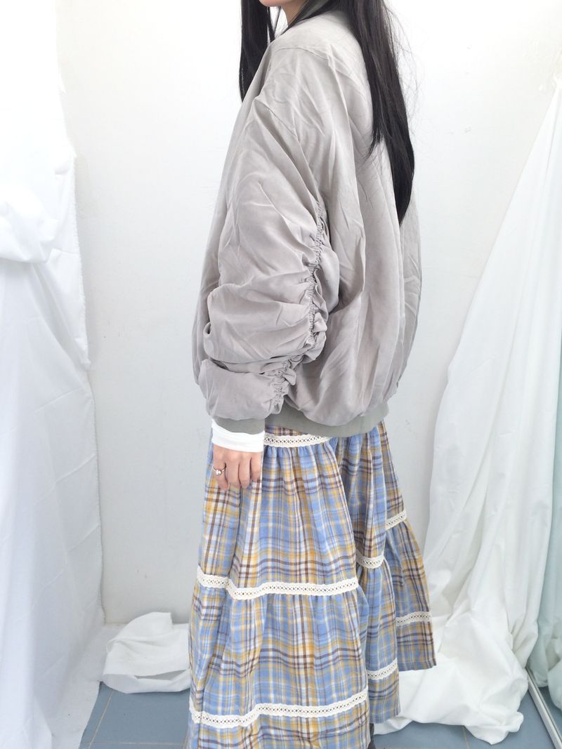 Hazel latte checkered skirt