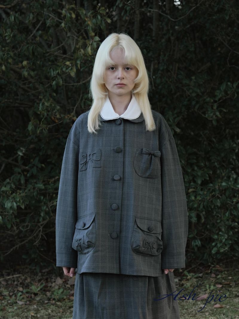 Ash pie（アッシュパイ）の「AW25 ルーズコートウィズドットカラー（ジャケット/アウター）」