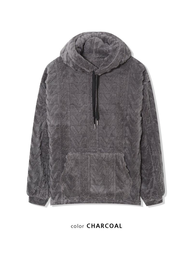 Fleece Cable Knit Hoodie (3 Colors)