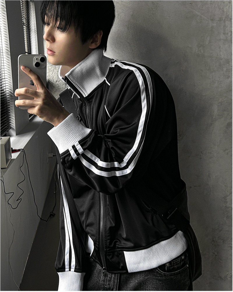 black down line sporty jersey