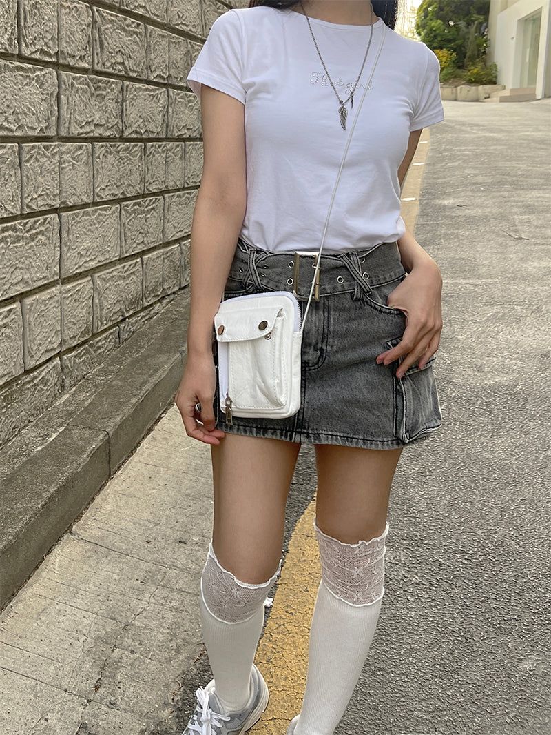 Cute cubic slim t-shirt