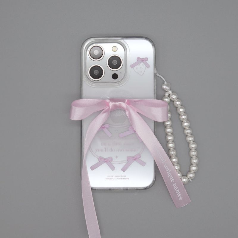 SUN CASE CLEAR BALLET RIBBON PINK