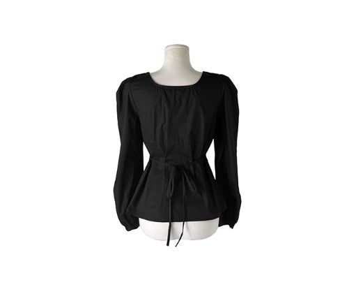 Kersey Ribbon Puff Pintuck Blouse
