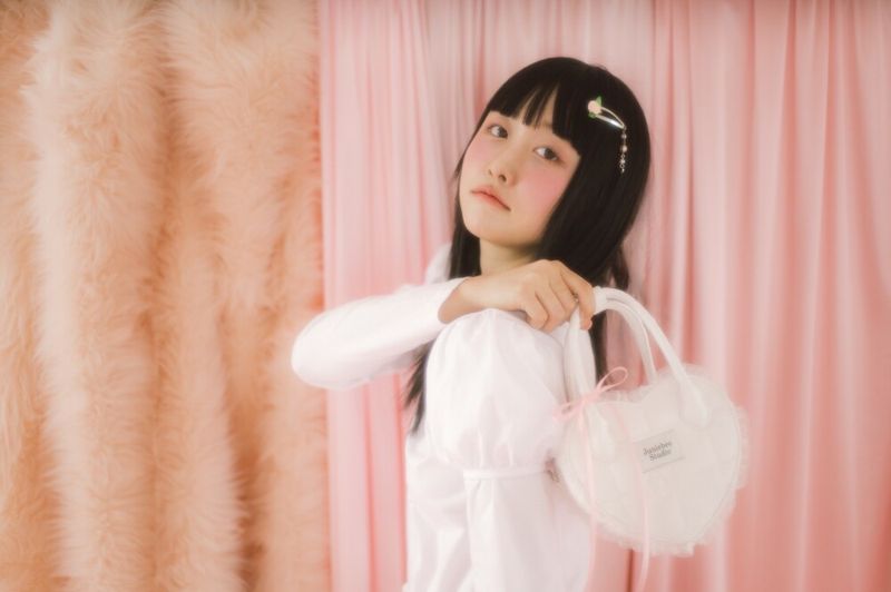 Junie Lace Heart Bag ( Ivory )