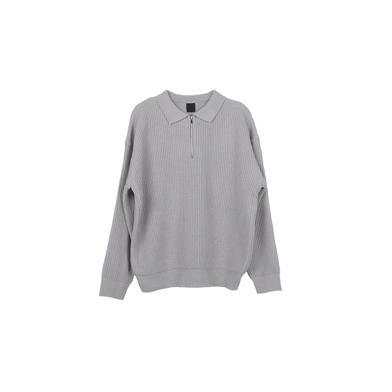 ASCLO Low Collar Half Zip Up Knit (7color)