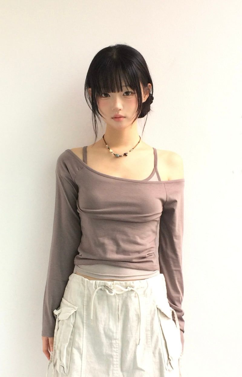 Striped mood layered t