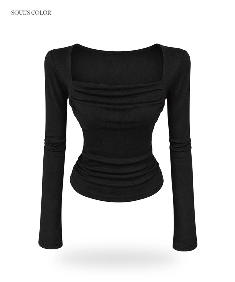 Roselyn Square Shirring Top (4color)