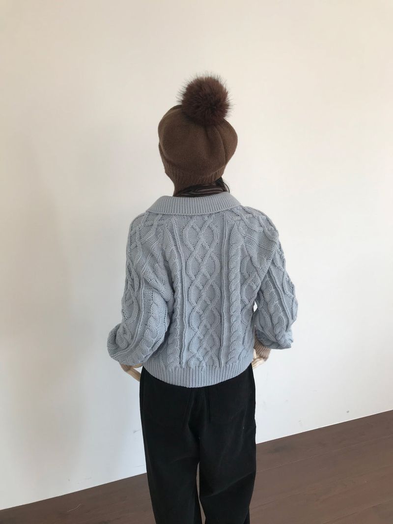Pom-pom knit beret (3color)