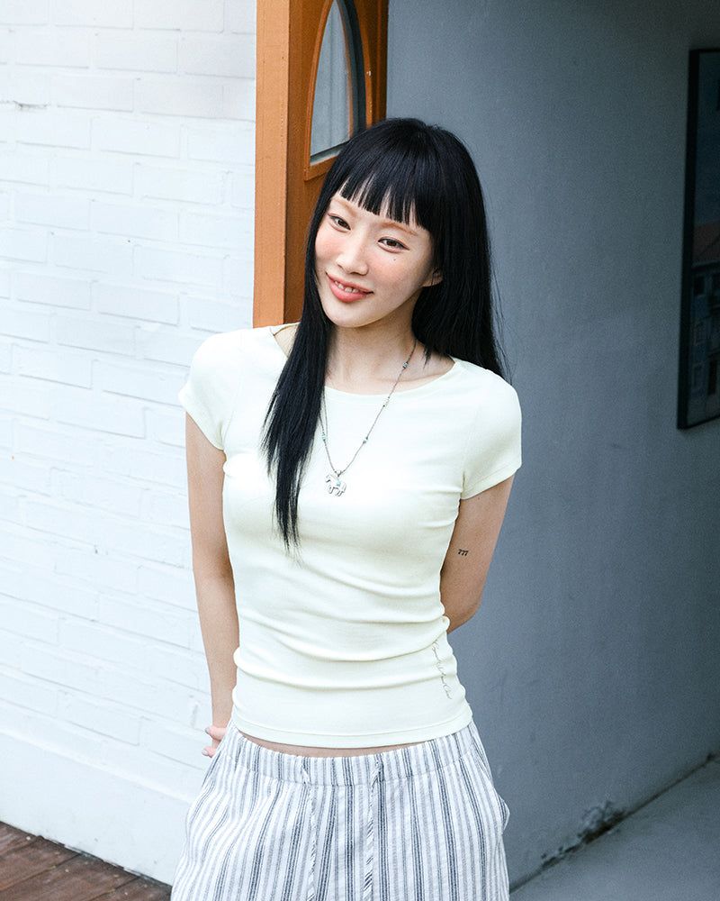 BEIDELLI（ベイデリー）の「[ORIGINAL] Tones Boat Neck Short Sleeve T-shirt（Tops）」