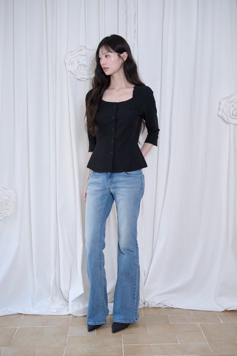 Mabel Lace Square-Neck Blouse (3 colors)