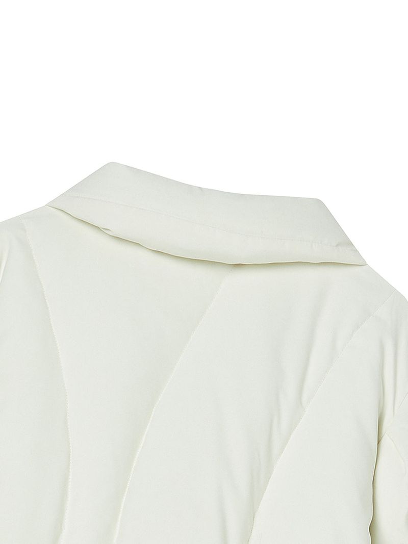 CURVE LINE COLLARED DOWN PUFFER (IVORY)
