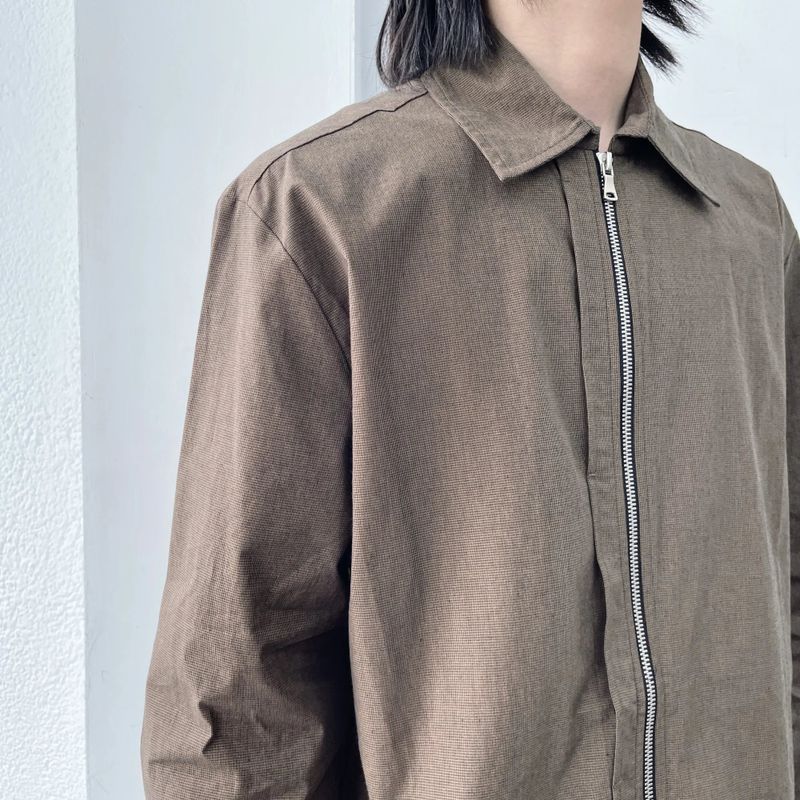 Mist Brown Zip Shirt Jacket