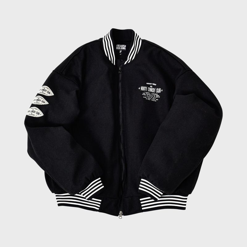 freakishbuilding(フリーキッシュビルディング)の「SMILING EYES VARSITY ZIP-UP JACKET(Tops)」