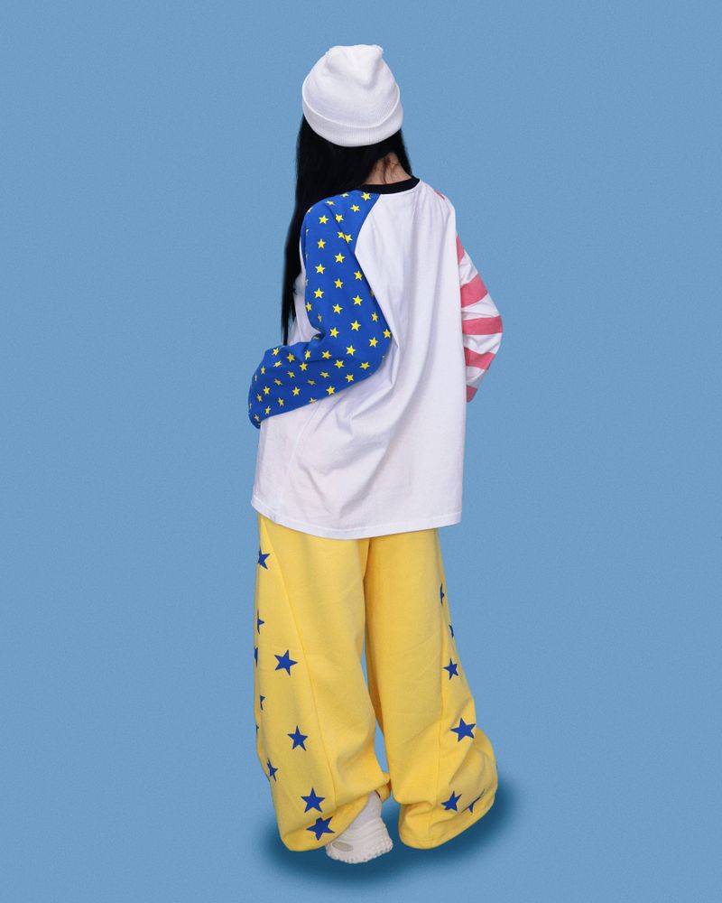 popping-star string wide pants (2color)
