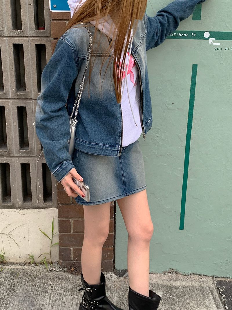 [MADE] Dune Y2K denim mini skirt