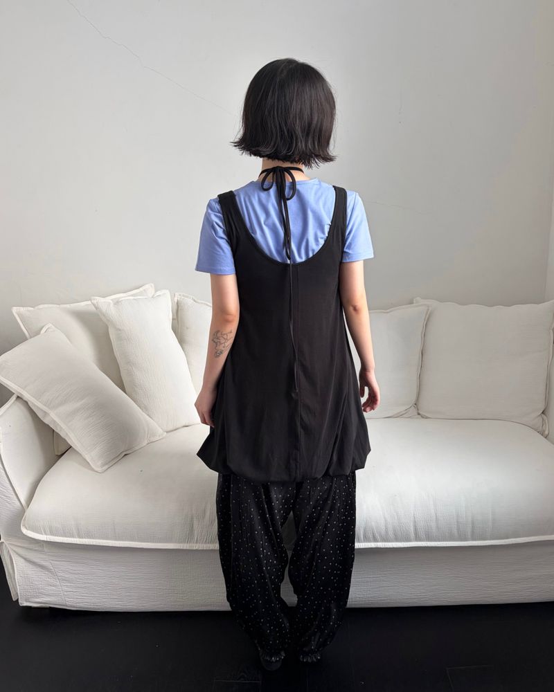 ホルターネック バブルTシャツ(2colors)
