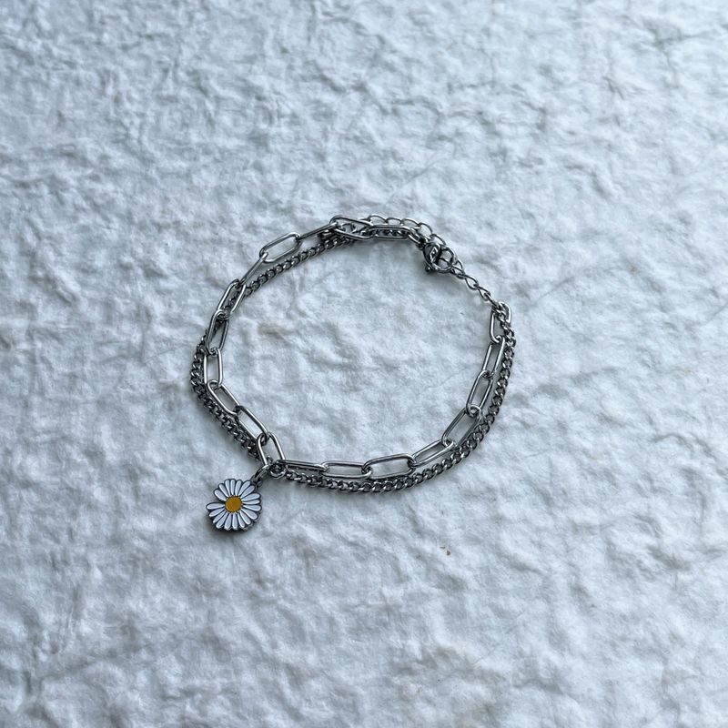 Daisy Double Chain Bracelet