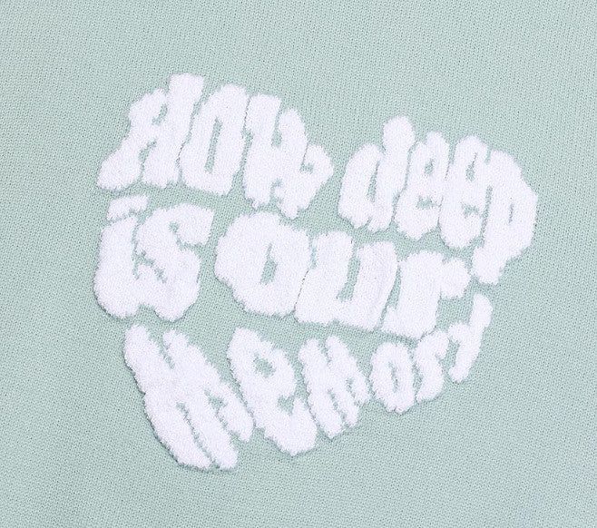 No.0843 heart half KNIT (4color)
