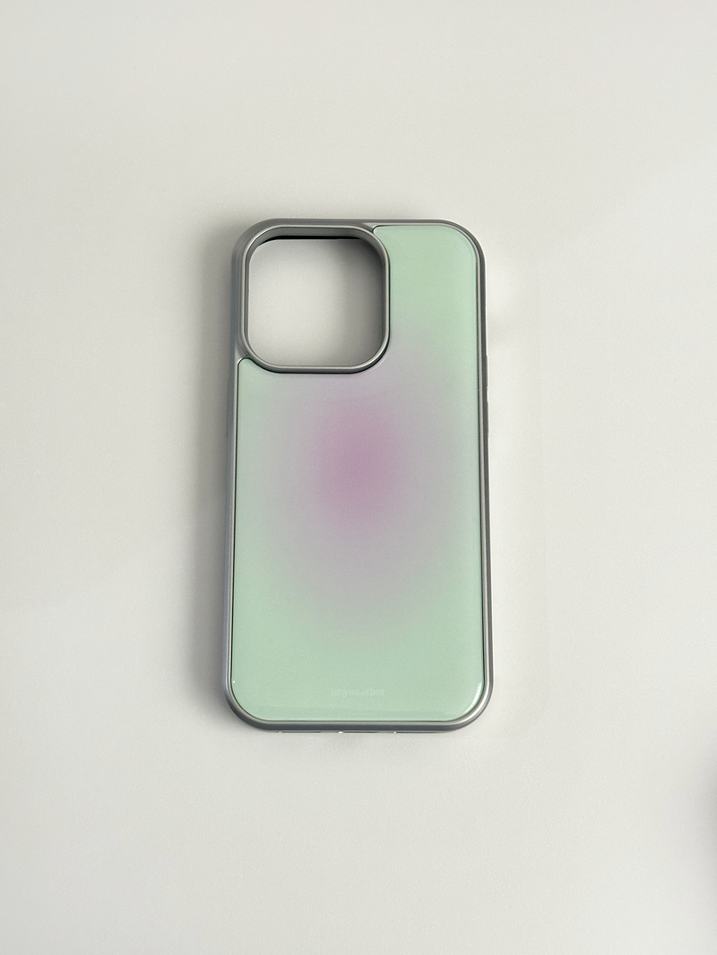 blush epoxy silver case-pink+light green