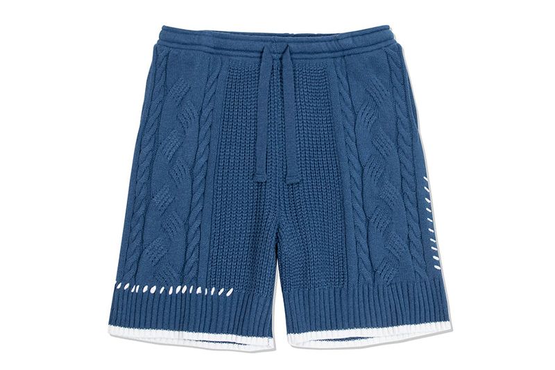 CABLE KNIT WIDE HALF PANTS