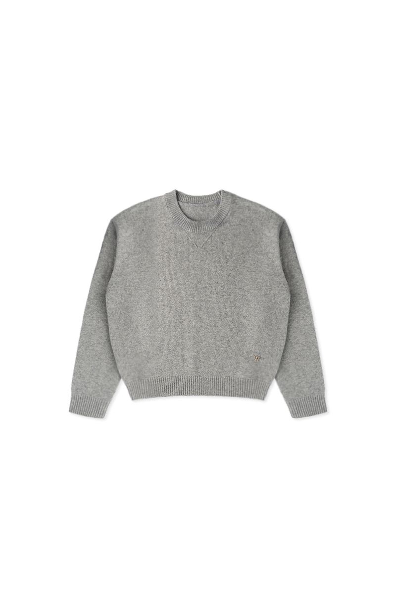 Basic crew knit_gray