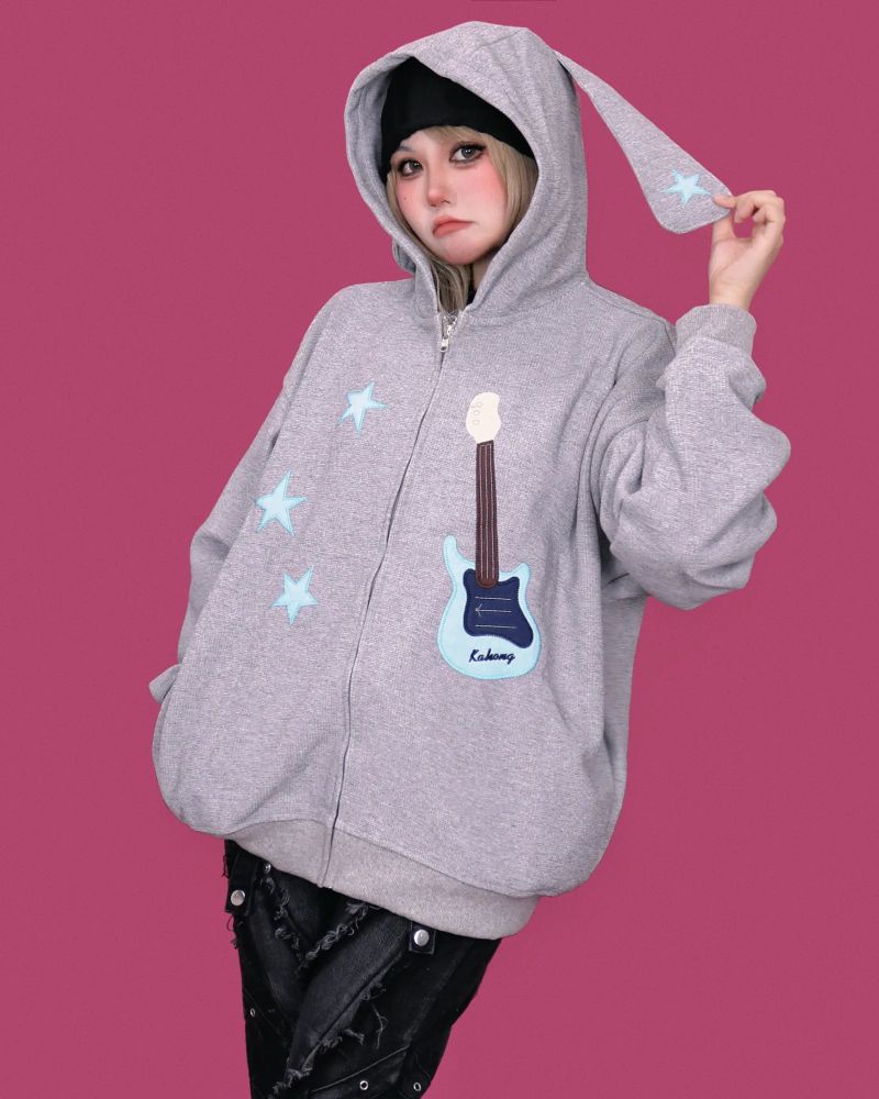 get-a guitar hood zip-up (2color)