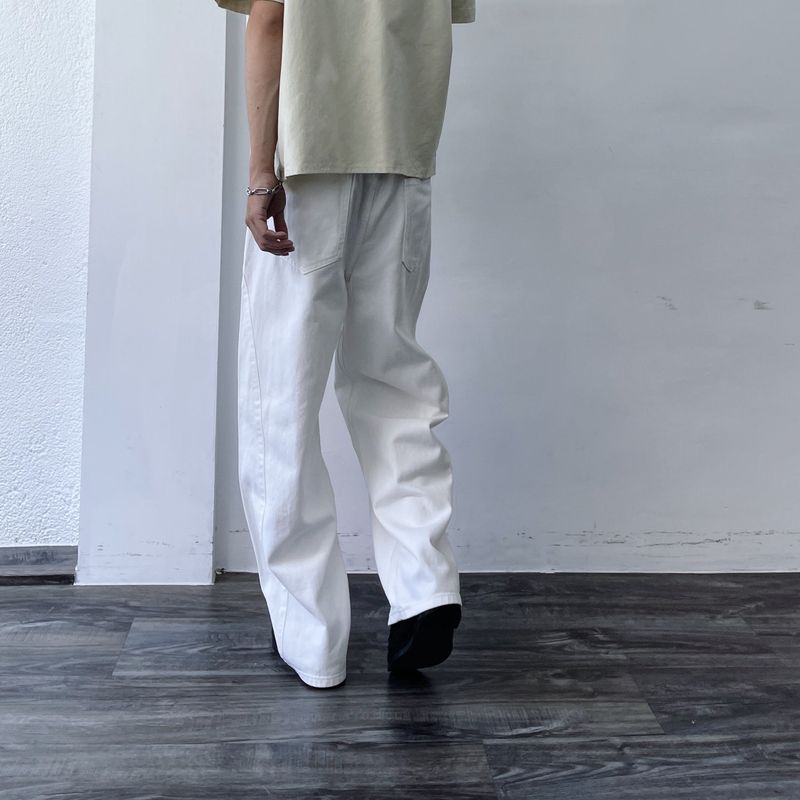 Ivory White Wide Trousers
