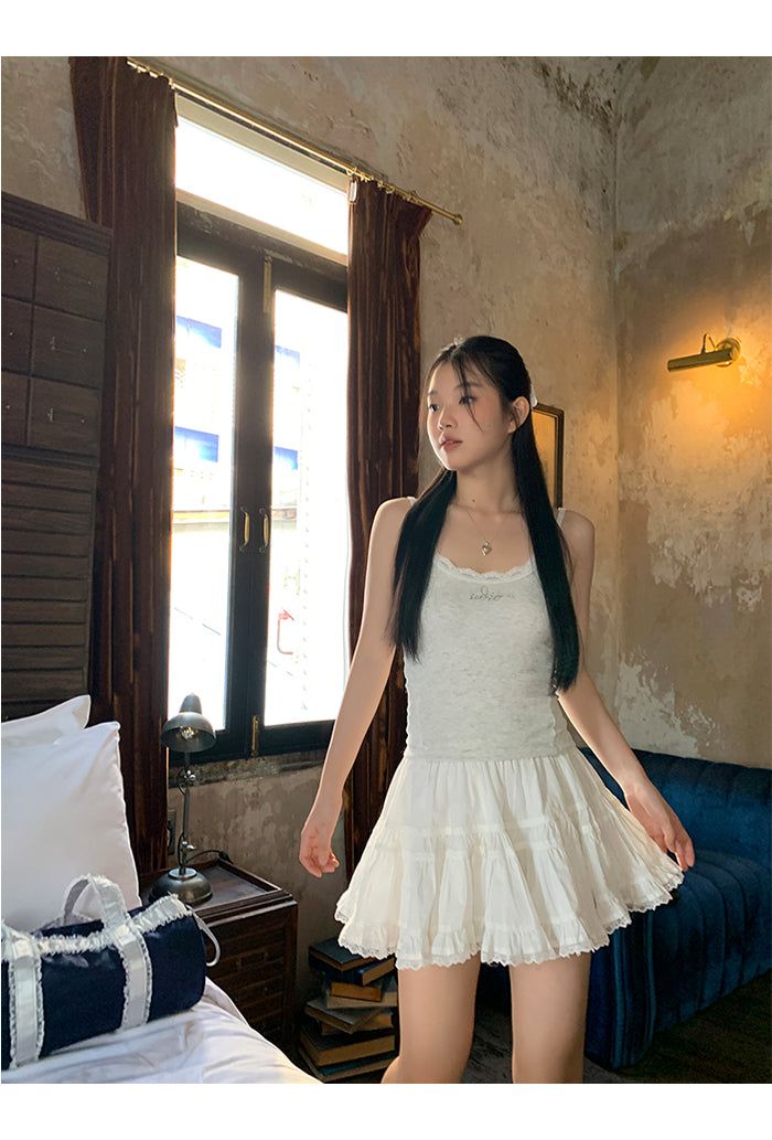 white cancan lovely skirt