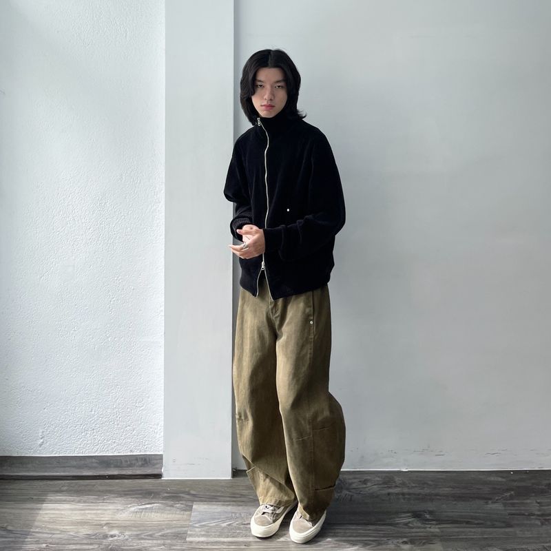 Washed Wide Denim Pants