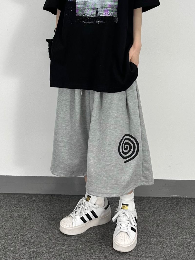 emoji sweat bermuda pants