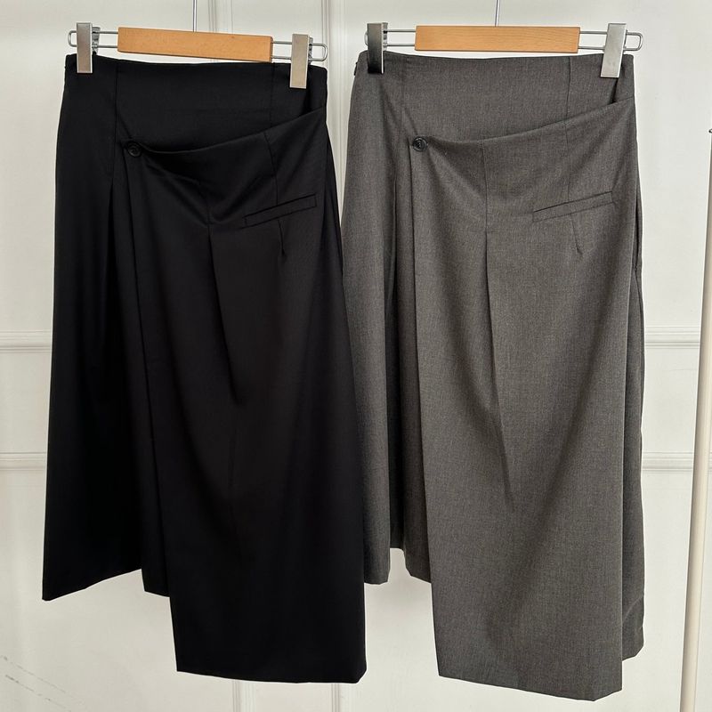 Covered Wrap Skirt - 2colors  