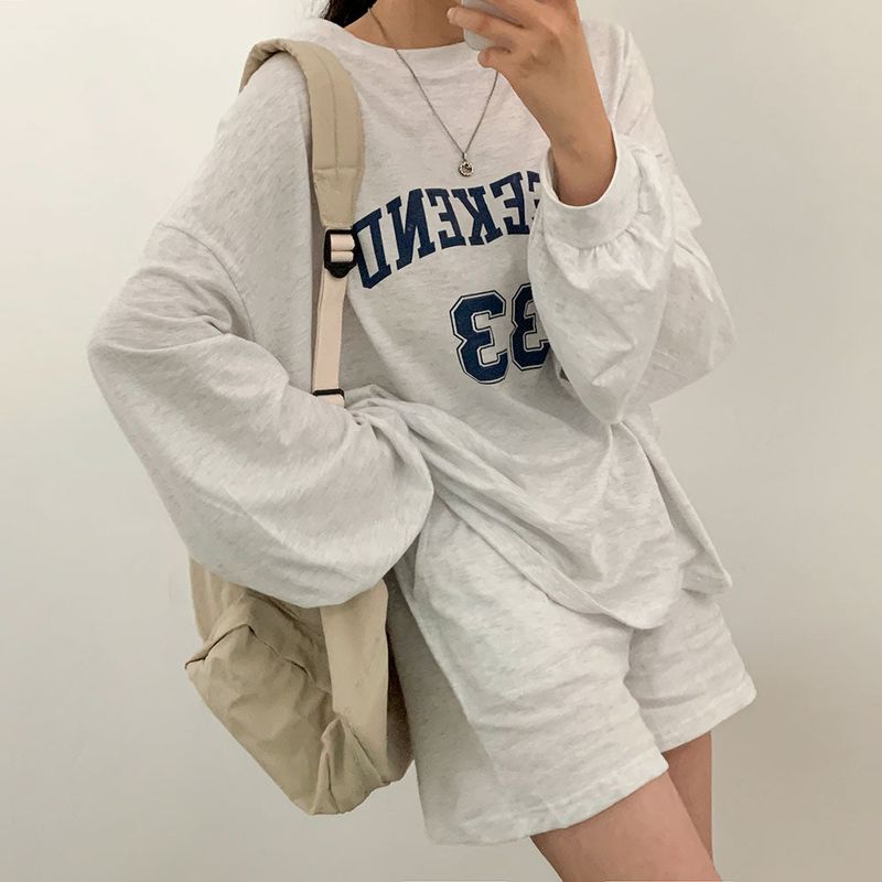 [Sweat + shorts] loose training set