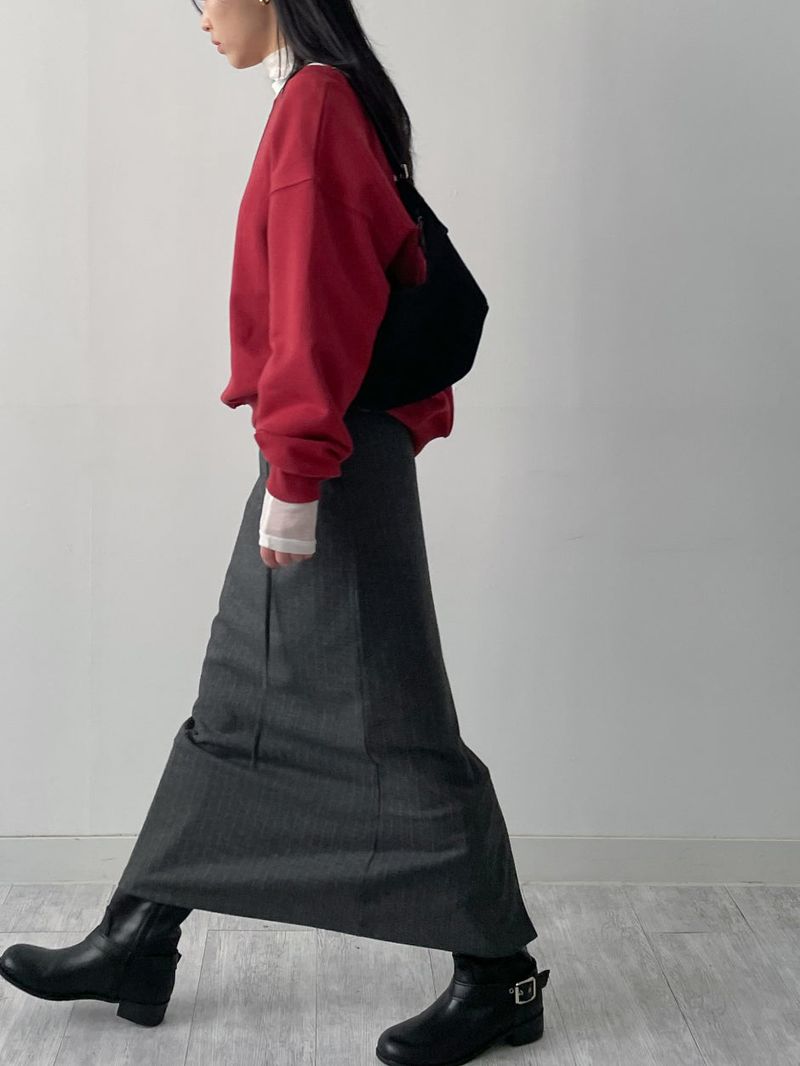 Two-way Boat Neck Over Fit Sweatshirt