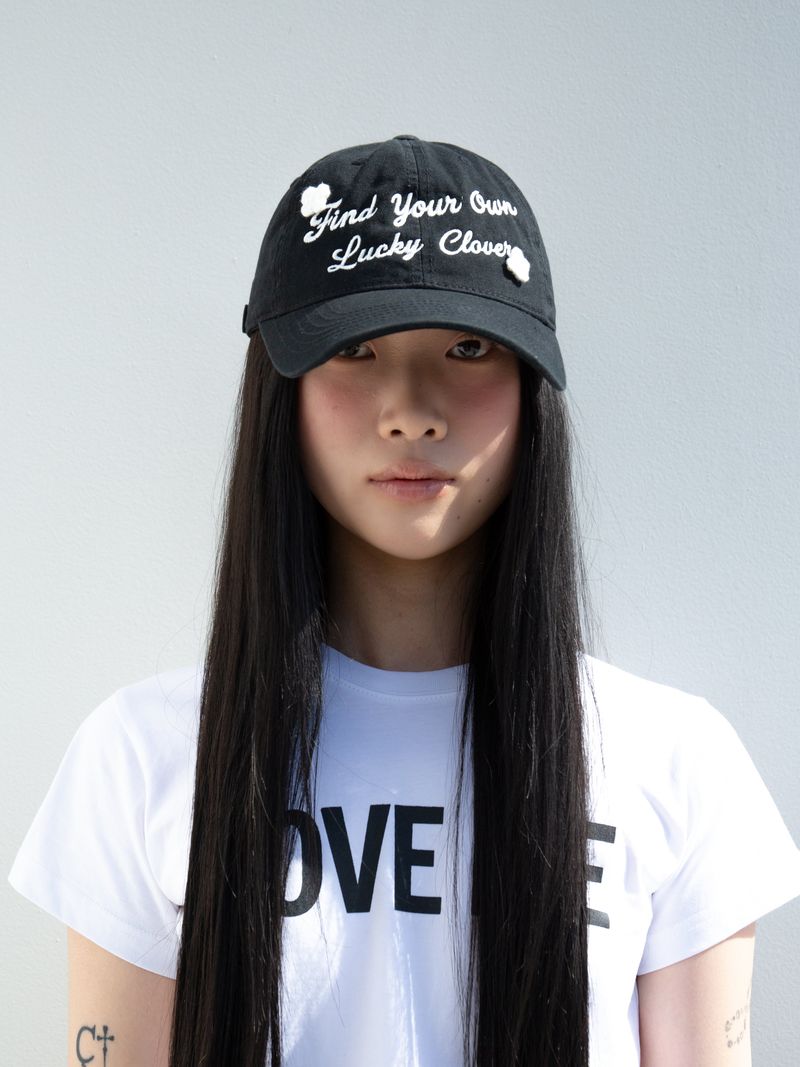 SSESEB（セセブ）の「ラッキー クローバー キャップ / ブラック（帽子）」