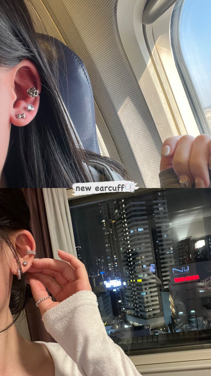 three chain earcuff