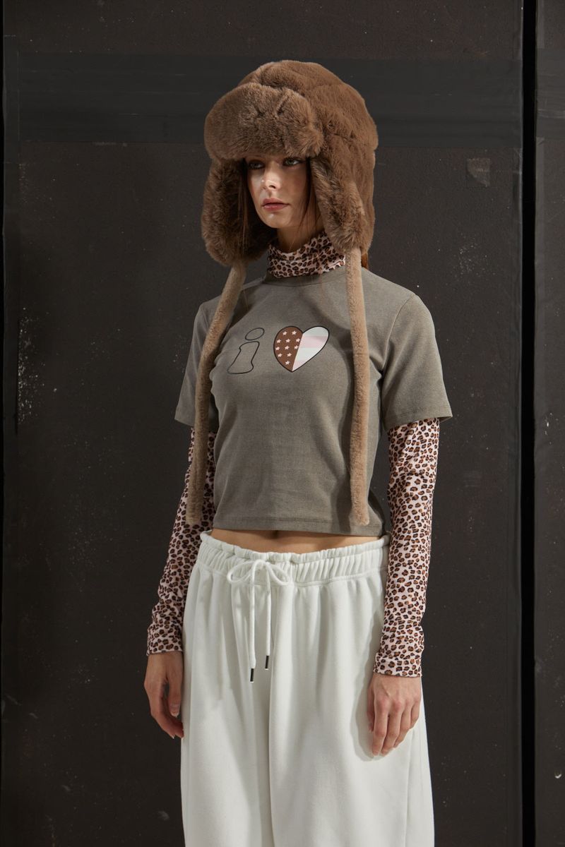 LEOPARD LAYERED T-SHIRT