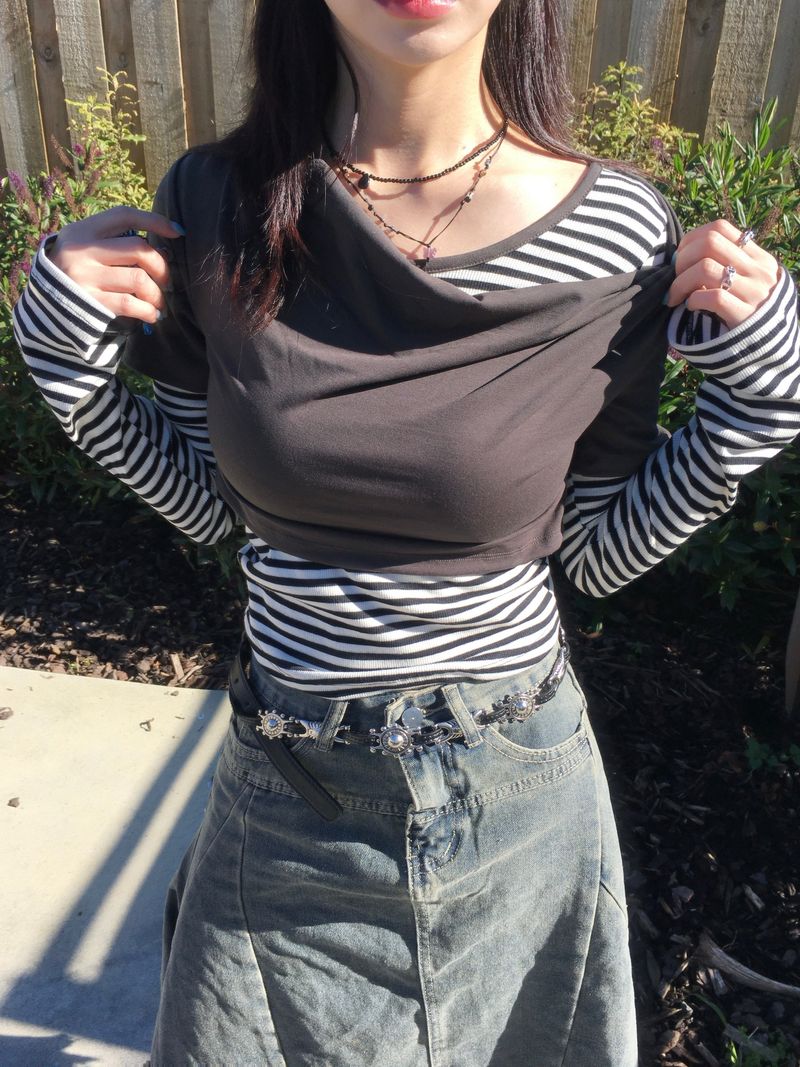 Draped Layered T-Shirt (2c)