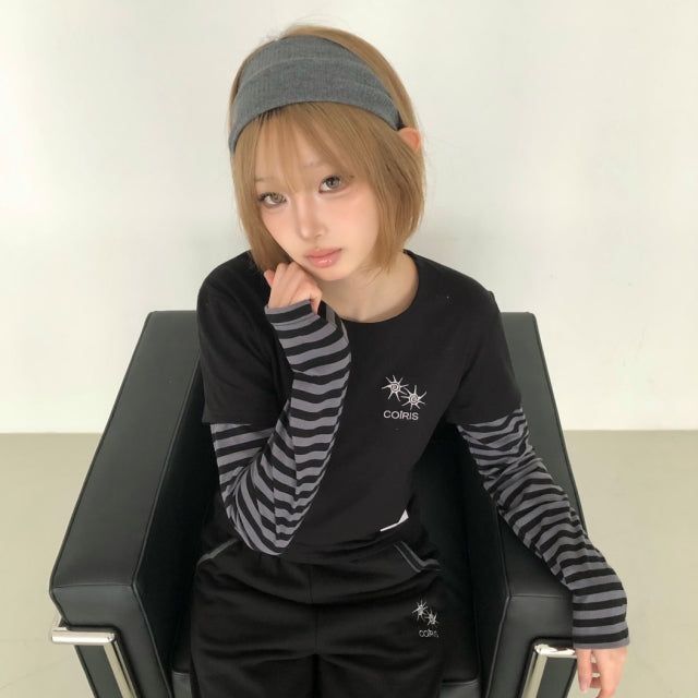 COIRIS（コイリス）の「CELLING LAYERD STRIPE LONG SLEEVE T（Tops）」