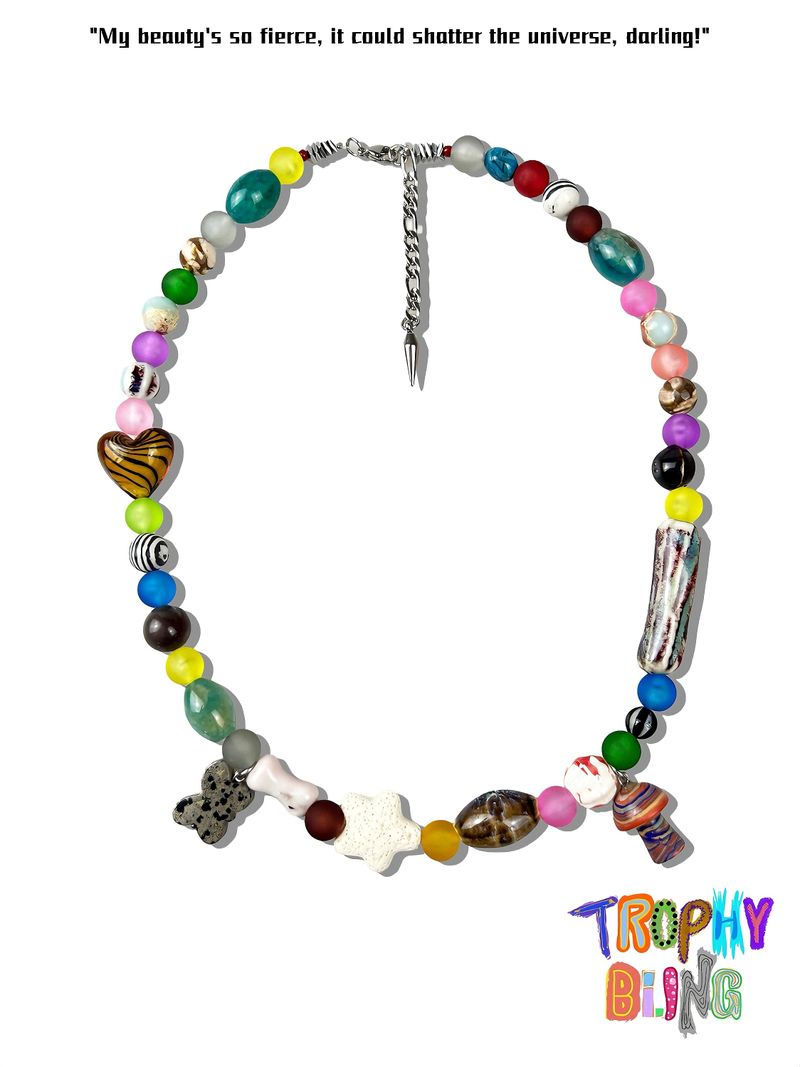 Mixed Bead Mushroom Necklace