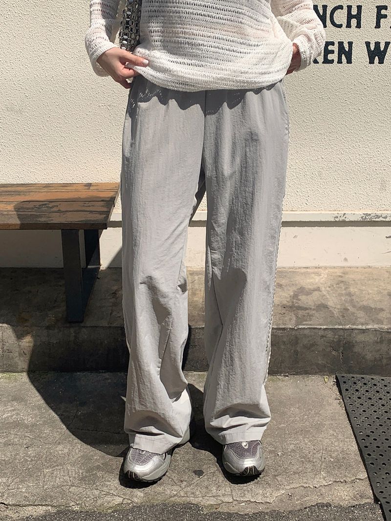 [MADE] Rollton nylon lace track bendable pants