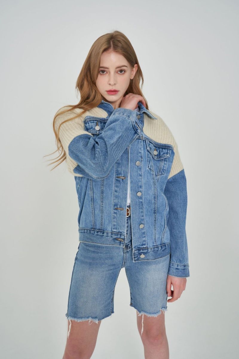 ur.fit（オールフィット）の「KNIT DENIM JACKET [6673]（Jackets/Outerwear）」